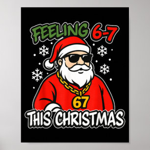 Funny Christmas Kids 6-7 67 Six Seven Meme Boys Ch Poster