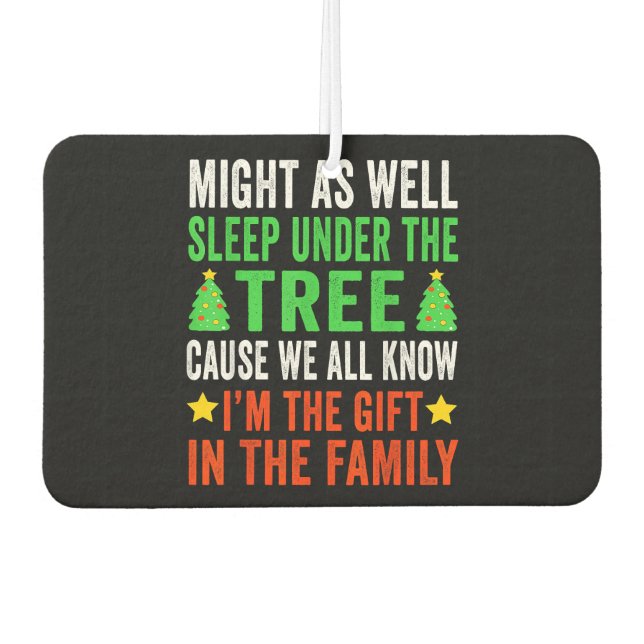 Funny Christmas Kids Christmas Pajamas Girls Boys Air Freshener (Front)