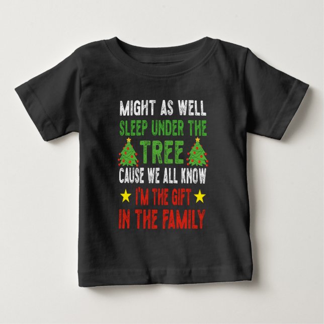 Funny Christmas Kids Christmas Pajamas Girls Boys Baby T-Shirt (Front)