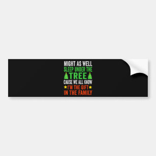 Funny Christmas Kids Christmas Pajamas Girls Boys Bumper Sticker