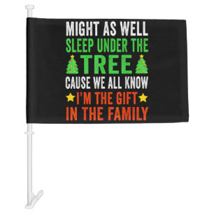 Funny Christmas Kids Christmas Pajamas Girls Boys Car Flag