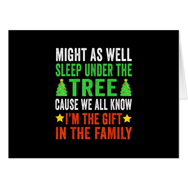 Funny Christmas Kids Christmas Pajamas Girls Boys Card (Front Horizontal)