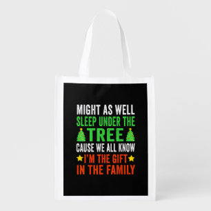 Funny Christmas Kids Christmas Pajamas Girls Boys Grocery Bag