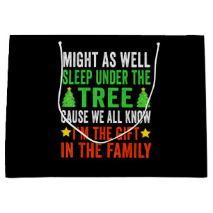 Funny Christmas Kids Christmas Pajamas Girls Boys Large Gift Bag