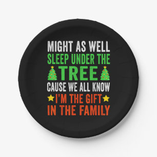 Funny Christmas Kids Christmas Pajamas Girls Boys Paper Plates