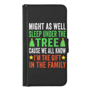 Funny Christmas Kids Christmas Pajamas Girls Boys Samsung Galaxy S5 Wallet Case