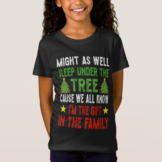 Funny Christmas Kids Christmas Pajamas Girls Boys T-Shirt (Front)