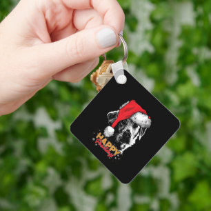 Funny Christmas Labrador Happy Pawliday Keychain