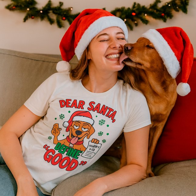 Funny Christmas Labrador Personalized Pet Humor T-Shirt (Creator Uploaded)