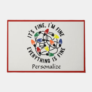 Funny Christmas Light Quote Holiday Humor Doormat