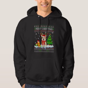 Funny Christmas Lights Corgi Dog Funny Xmas Ugly S Hoodie