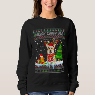 Funny Christmas Lights Corgi Dog Funny Xmas Ugly S Sweatshirt