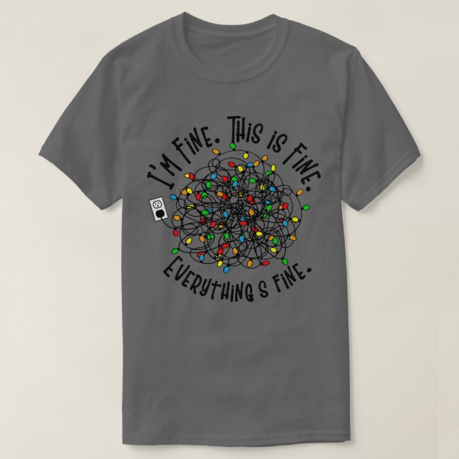 Funny Christmas Lights Matching Couple  T-Shirt (Design Front)