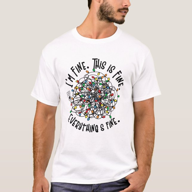 Funny Christmas Lights Saying T-Shirt (Front)