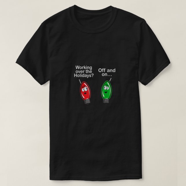 Funny Christmas Lights T-Shirt (Design Front)