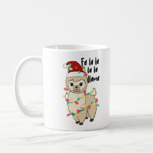 Funny Christmas Llama Coffee Mug