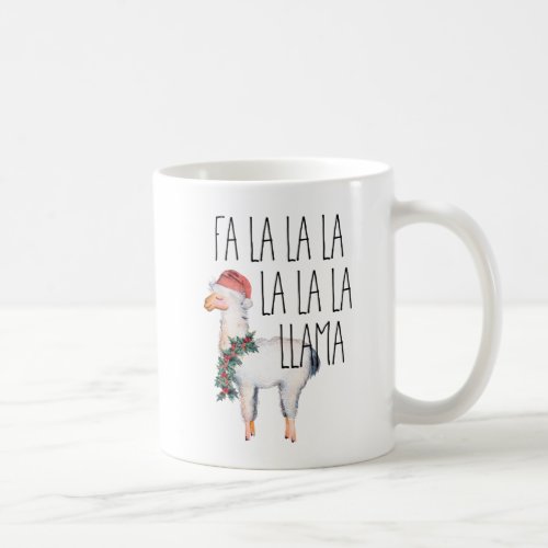 Funny Christmas Llama Fa La La La La Coffee Mug