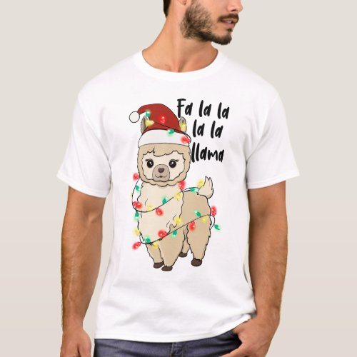 Funny Christmas Llama T_Shirt