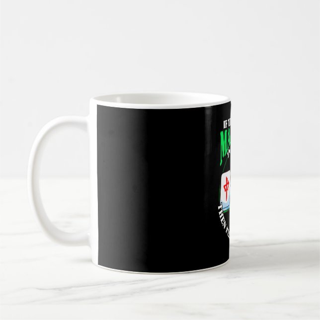 Funny Christmas Mahjong Drinking Xmas Lights Group Coffee Mug (Left)