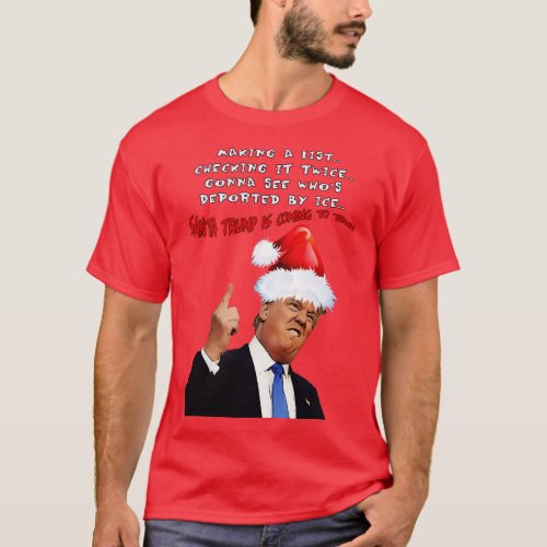 Funny Christmas Making a List T_Shirt