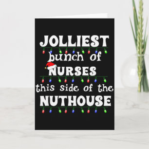 Funny Christmas Matching Group Work Jolliest Bunch Card