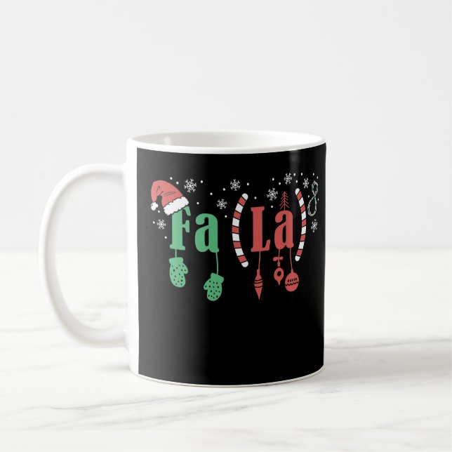 Funny Christmas Math Teacher Fa La8 Equations Fa L Coffee Mug (Left)