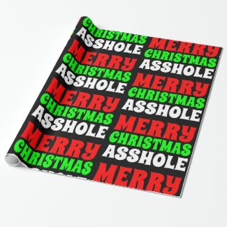 FUNNY CHRISTMAS MESSAGE WRAPPING PAPER