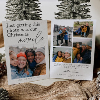 Funny Christmas Miracle Photo Holiday Card