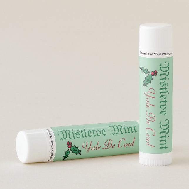 Funny Christmas Mistletoe Lip Balm Gag Gift (Front)