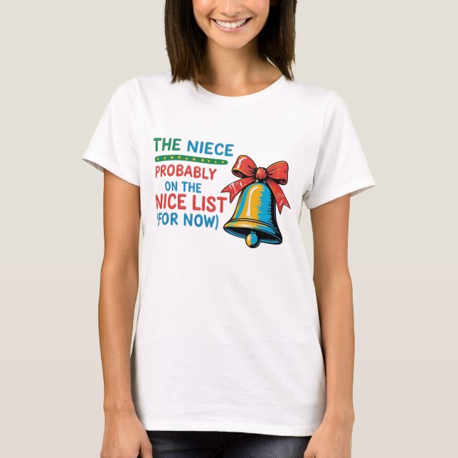 Funny Christmas Mom Queen Chaos Family Matching T-Shirt (Front)