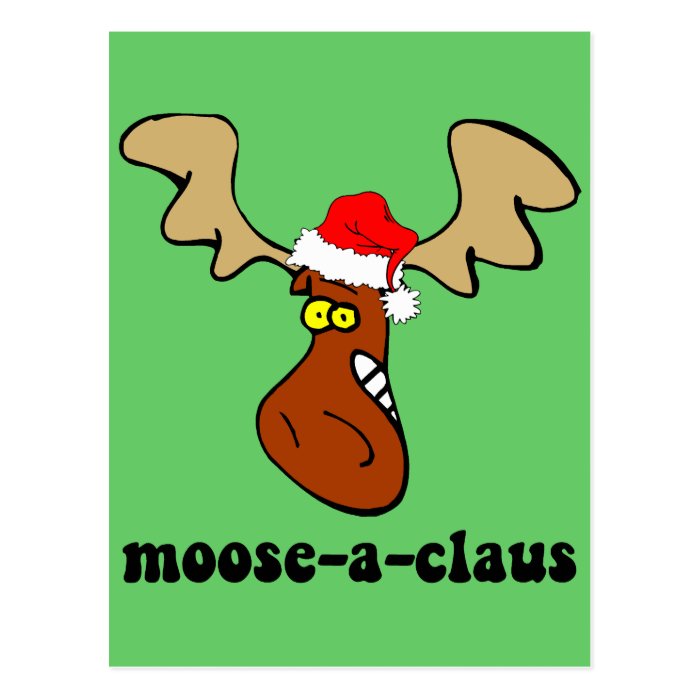 Funny Christmas moose Postcards