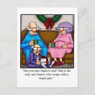 Funny Christmas Morning Humor Postcard