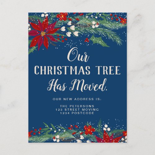 Funny Christmas moved lights mistletoe moving Announcement Postcard