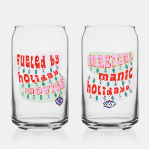 Funny Christmas Movies Channel Holiday Gift Can Glass
