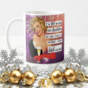 Funny Christmas Mug Best Friend NYE Resolutions