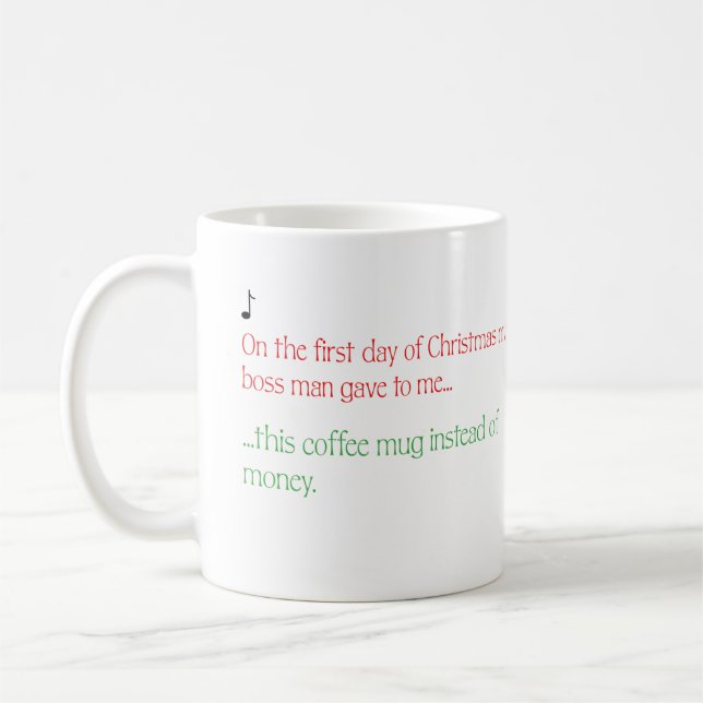 Funny Christmas Mug Employee Gift (Left)