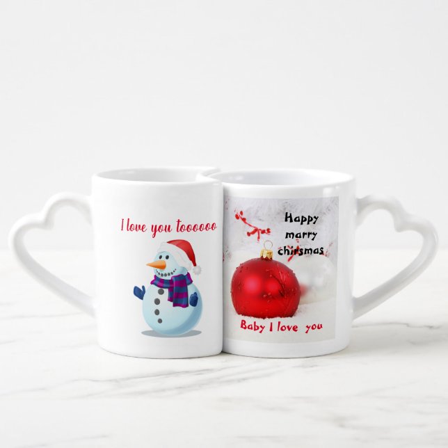 Funny Christmas Mug, Tinsel Tits, Jingle Balls, Coffee Mug Set (Back Nesting)