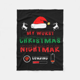Funny Christmas My Worst For Gamers  Fleece Blanket