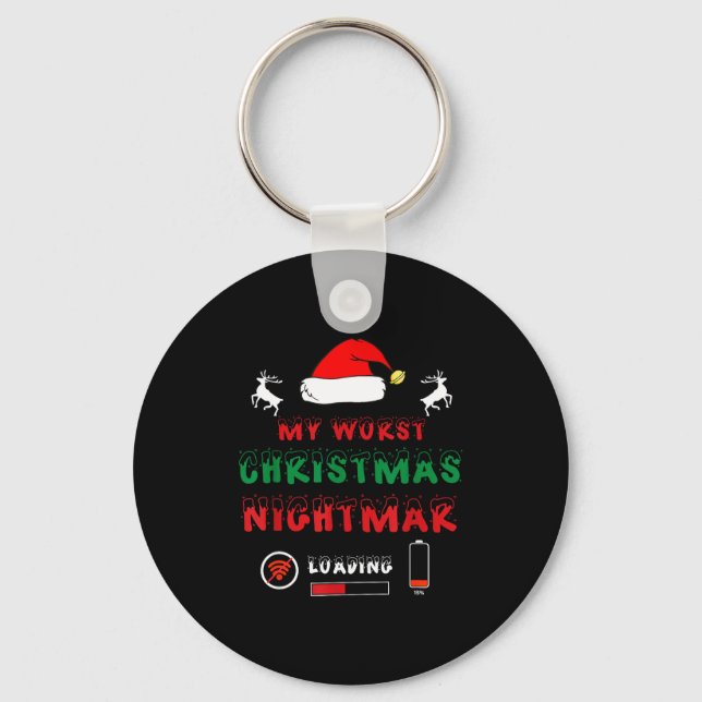 Funny Christmas My Worst For Gamers  Keychain (Front)