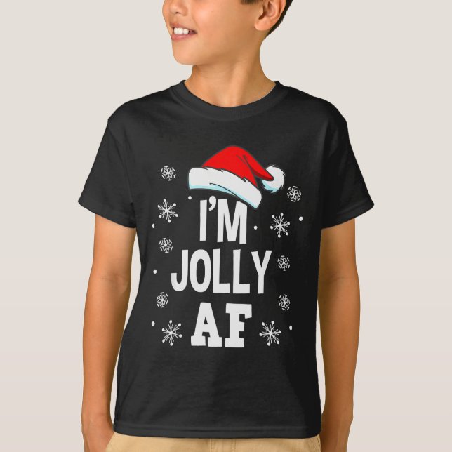 Funny Christmas Naughty Adults Pajama, Santa I'm J T-Shirt (Front)