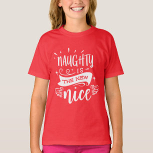 Funny Christmas Naughty is the new Nice Monogram T-Shirt