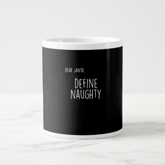 Funny Christmas Naughty Nice Santa Checklist Giant Coffee Mug