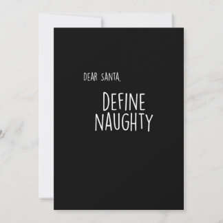 Funny Christmas Naughty Nice Santa Checklist Holiday Card
