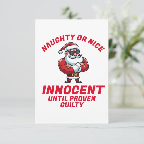 Funny Christmas Naughty or Nice _ Prove it Card