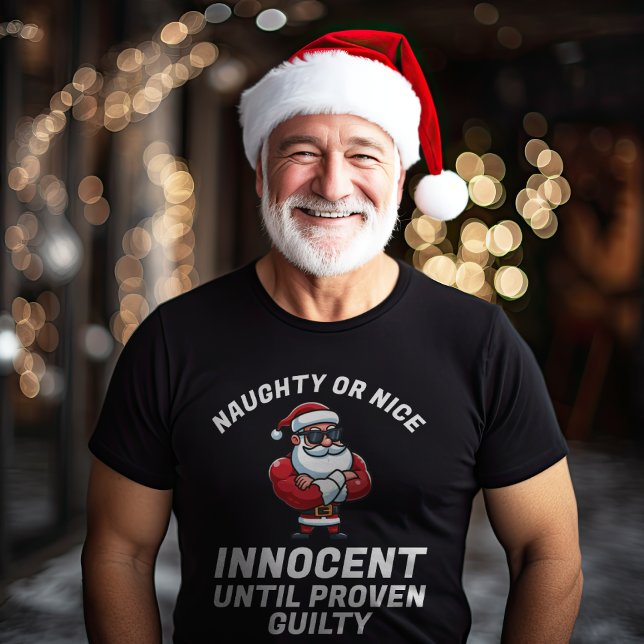 Funny Christmas Naughty or Nice - Prove it! T-Shirt (Creator Uploaded)