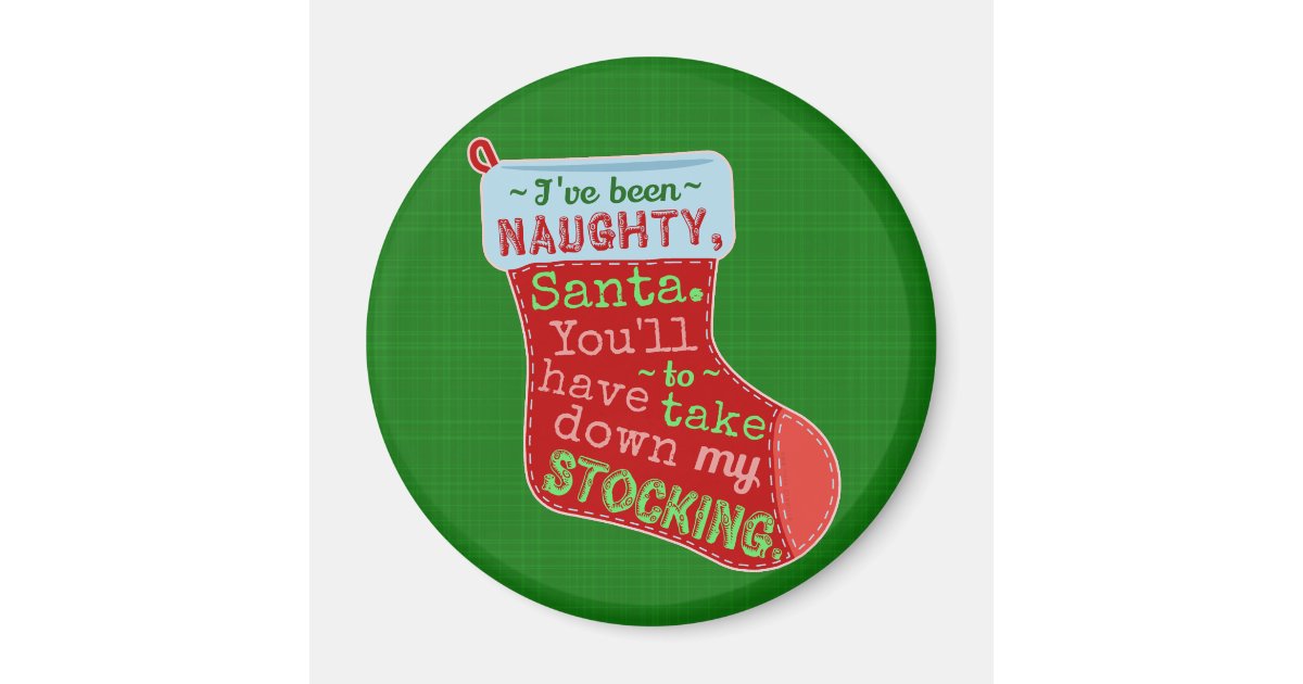 Funny Christmas Naughty Santa Claus Stocking Joke Zazzle