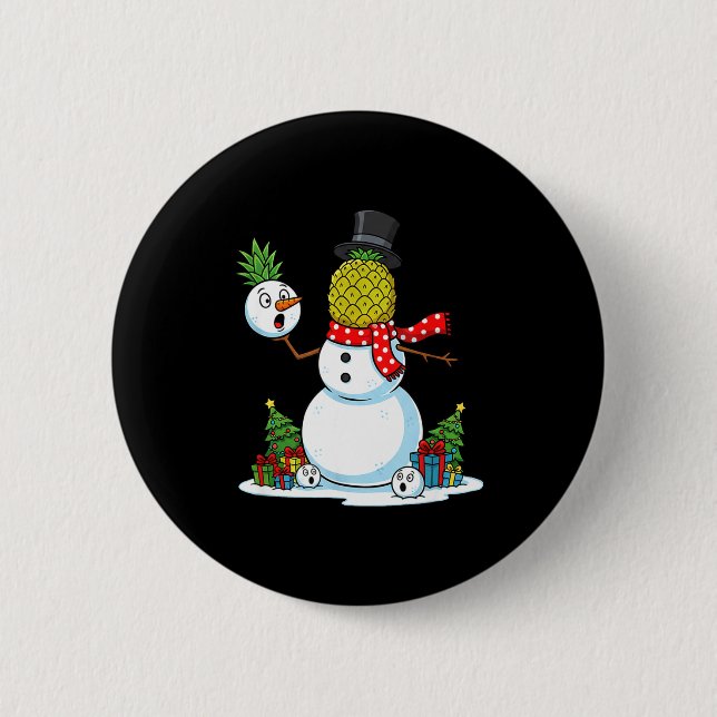 Funny Christmas Ne Snowman Xmas Mens Womens Kids  Button (Front)