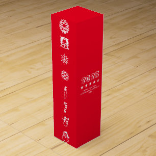 Funny Christmas new year Wine Box