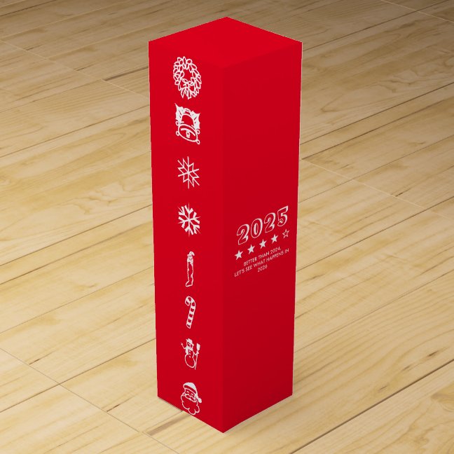 Funny Christmas new year Wine Box
