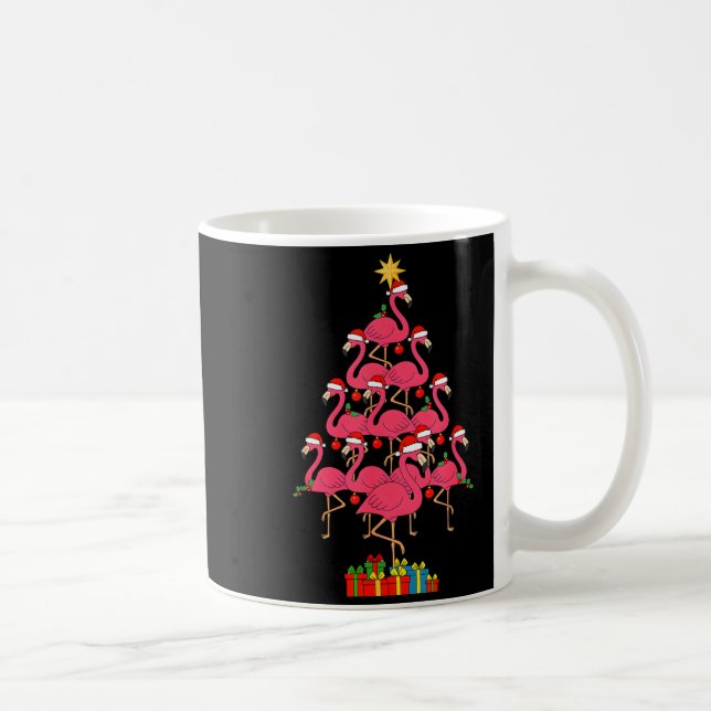 Funny Christmas Nk Flamingo Tree Holiday Bird Love Coffee Mug (Right)